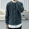 Cárdigan de Punto Estilo Holgazán MYQ para Hombre Otoño e Invierno Ropa de Gama Alta Top Chaqueta Suéter Holgado Coreano