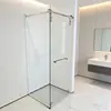 Ducha Integral con Separación Seca y Húmeda, Baño Doméstico con Mampara de Ducha Interior Deslizante Cuadrada