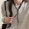 Collar de Tirar con Estampado Paisley Vintage para Mujer 2025 Nuevo Personalidad de Nicho Cadena para Suéter de Alto Nivel de Moda Versátil Goma para el Cabello