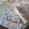 Flores e plantas retrô de tamanho grande flores e plantas de pátio rural flores e plantas retrô base para bullet journal papel de fundo material decorativo adesivos