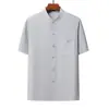 Novedad Verano 2026 Estilo Camisas de Cuello Alto para Hombres de Mediana Edad y Mayores, Conjunto de Camisas Sencillo y Versátil Estilo Chino Tradicional para Abuelos