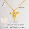 Collar con Colgante de Alas de Ángel y Borla Color Oro Arena Rosa Circonita Mismo Estilo Tienda de Oro Puzuo Cadena Clavicular Elegante Femenino