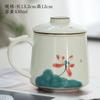 Porcelana Branca Chinesa Celadon Doméstica Pintado à Mão Filtrante Copo de Escritório com Tampa Sat Jade Copo Pessoal Caixa de Presente de Alta Qualidade