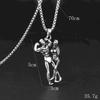Europeia e americana nova personalidade hip hop músculo homens fitness especialista casal colar moda masculina all-match cadeia de suéter longo