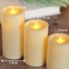 Vela Electrónica Oscilante Luz Blanca Boca Plana Vela LED Luz de Ambiente Navideño Boda Control Remoto Luz de Vela Artificial