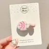 Lindo pasador de pelo con lazo para mujer, pinza para flequillo lateral, pasador exquisito de alta gama, accesorio para el pelo tipo pinza de pato recto