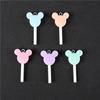 Acessórios de resina desenho animado simulação macaron Mickey pirulito brincos DIY material para pendurar
