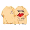 Camiseta Creativa de Fresa para Mujer Holgada Hip-Hop Streetwear Moda Ropa Nueva para Mujer Cintura Completa Cómodo Top de Algodón