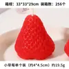 Vela de Morango Vermelho, Vela Perfumada de Fruta Simulada, Mini Adereço de Foto em Formato de Morango, Presente de Aniversário