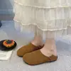 Mocasines planos de verano para mujer, estilo Birkenstock, de cobertura total, suela blanda, de cuero genuino, cómodos, de uso dual, retro, populares
