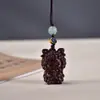 Tallados de Animales Zodiacales en Palo de Rosa - Cordones para Teléfono de Madera Maciza, Dijes para Bolsos y Colgantes Decorativos - Mayoreo