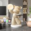 Adornos de piso para sala de estar, de lujo, con forma de oso violento, ligeros, para porche, decoración del hogar, tienda, sala de exposición, escultura de muñeca con un sentido de alto nivel.