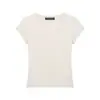 Atacado de Roupas Femininas Transfronteiriças Estilo Europeu e Americano Verão Nova Moda Versátil Manga Curta Slim Fit Simples Opções Multicor Camiseta Gola V
