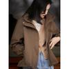Nueva Chaqueta Casual de Temporada con Cuello Alto, Nuevo Top Cálido con Capucha de Primavera, Chaqueta para Mujer, Cortavientos 22333