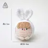 Colgante coolomi de lana acabado tejido a mano llavero de ganchillo joyería bolsa tejida de lana colgante de muñeca
