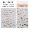 Pegatinas para Uñas Dunhuang Color de Pared Dorado Relieve Estéreo Estilo Chino Francés DIY Art Nail Stickers Estilo Joyería Sl