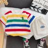 Traje de Verano de Manga Corta y Pantalón Corto para Niño 2025 Nuevo Estilo Moda Ropa para Bebé Niño Moderna Conjunto de Dos Piezas Guapo para Niños