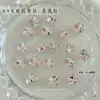 Decoraciones para Uñas con Pedrería Acabado Blanco K9, Pedrería Ovalada sin Base Hielo Azúcar Deslumbrante de Alta Gama, Accesorios de Pedrería para Uñas de Lujo Ligero