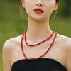 Collar de Perlas Pequeñas Mini de Doble Capa para Mujer Accesorios Franceses Multicapa Estilo Chanel Cadena para Suéter Cheongsam Cadena para Clavícula 545