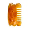Tabla Gua Sha para Uso en Todo el Cuerpo, Herramienta Facial de Belleza con Forma de Cuerno, Palo Masajeador de Ojos, Tabla Raspadora Facial, Herramienta de Lifting para Hombros, Cuello y Espalda