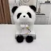 Gorro de Peluche de Panda Lindo para Padre e Hijo Otoño e Invierno Engrosado y Cálido para Circunferencia de Cabeza Grande Gorro Pulóver con Orejas de Imitación de Piel de Zorro Protección Auditiva
