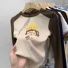 Camiseta Interior Térmica de Felpa para Niños Otoño Invierno Ropa Interior Cálida Muy Bonita Camiseta de Manga Larga Raglán Top Elegante Juvenil Versátil