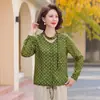 Nueva moda de otoño: Blusas elegantes y cómodas de manga larga con lunares para mujeres de mediana edad y mayores, diseñadas para ser holgadas y favorecedoras