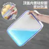 Contenedores rectangulares de plástico grueso para almacenar alimentos para el refrigerador de la cocina, recipientes para almuerzo aptos para microondas y resistentes al calor, contenedores para almacenar frutas y verduras, y recipientes herméticos aptos para congelador