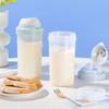 Vaso Batidor Transparente de PP con Báscula para Fitness 500ml Portátil de Plástico Vaso Grande de Agua Vaso para Proteína en Polvo Batido Portátil