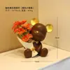 Flor pequeño oso violento sala de estar decoraciones para el hogar inauguración de casa casa nueva escritorio porche adornos regalos creativos para recién llegados