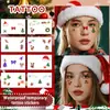 Maquiagem Facial com Glitter em Estoque Transfronteiriça Tatuagens Faciais Adesivos Desenho do Papai Noel Árvore Performance de Natal Data Festa