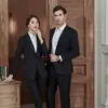Traje de Empresa con Temperamento de Negocios Uniforme de Unidad Gubernamental Empresa Traje para Hombre y Mujer Uniforme Traje de Empresa Central Bordado