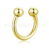 Joyería de piercing de acero inoxidable transfronteriza Anillo herradura barra C acero titanio CBR anillo para la nariz aretes herradura en forma de U clavo para cartílago de la oreja clavo para labio