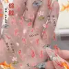 Adesivos para Unha Bolha Estilo Chinês Carpa Tinta Lavada Estilo Antigo Peixinhos Adesivos Coloridos para Unha