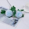 Crisantemo Artificial de Bola de 3 Cabezas Individual para Decoración de Bodas, Arreglo de Lugar y Centro de Mesa
