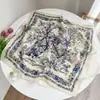 Lenço Quadrado Pequeno Marrom Estilo Old Money Paisley com Toque de Algodão 2026, Lenço de Seda, Lenço de Pescoço, Camisa, Xale, Faixa de Cabelo, Cinto, Lenço