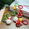 Colgante de Árbol de Navidad de Papá Noel Tridimensional Colgante de Manzana de Dibujos Animados Llavero Navideño Personalizado Accesorios para Parejas
