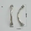 Tailandia Chiang Mai Tubo Curvo de Plata Hecho a Mano Tubo Delgado Liso Tubo Pequeño Tallado Pulsera Collar Joyería de Plata DIY Accesorios
