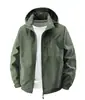 Chaqueta con capucha para hombre Primavera Otoño Exterior Cortavientos Impermeable Ropa de trabajo Chaqueta Multibolsillos Casual Chaqueta de Montañismo Top Delgado