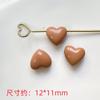 Cuentas cuadradas de aleación de chocolate Ins Love, joyería DIY, pulsera, collar, pendientes, cuentas, cadena para teléfono móvil, accesorios