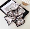 Bufanda Pequeña Larga Estrecha de Seda Fina Corea del Sur Bufanda Decorativa Otoño e Invierno Moda Cinta Combinación para Mujer Bufanda de Moda Elegante