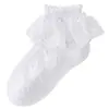 Calcetines para niña estilo princesa primavera y verano algodón puro encaje calcetines de encaje para niños verano finos transpirables niña bebé baile