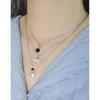 590 Estilo coreano INS nicho diseño de lujo ligero versátil amor textura de fritilaria collar plata esterlina S925 cadena clavicular femenina