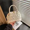 Bolsa de Mão Grande Casual Bordada com Concha Estilo Coreano Coração Feminina 2026 Nova Tendência Moda Bolsa de Ombro Transversal para Mulheres