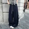 Pantalones de pierna ancha para mujer con cintura de bloques de color y corte de cuchillo, Otoño 2025, de tiro alto, adelgazantes, holgados, con caída, casual [Un par, dos formas de llevar]