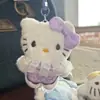 Lindo Colgante Llavero de Gatito con Vestido, Encanto de Peluche de Dibujos Animados para Niña, Accesorio para Mochila de Estudiante