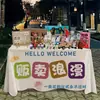 Mantel de tela para colgar en el mercado, tela de promoción en el suelo, publicidad, puesto callejero de mercado nocturno, tela para puesto, mantel de picnic, adornos, productos de uso diario de celebridades de internet