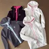 Sudadera con Capucha y Cremallera Grande de Diseño Dulce y Fresco para Mujer, Chaqueta Cardigan Bordada Ajustada para Primavera y Otoño, Petite, Moderna