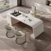 2025 Nueva Mesa de Centro Elegante de Pizarra Escritorio Moderno para el Hogar Mesa de Centro de Té Integrada Recepción de Oficina Mesa de Centro Grande