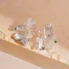 Brincos de Prata Europeus e Americanos Cruzados Moda Diamante Bambu Curvos Brincos Simples Elegantes Brincos de Nicho de Alta Qualidade para Mulheres